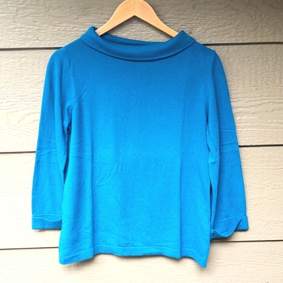Boden Regina Sweater in Teal 8 cashmere blend - Picture 1 of 8